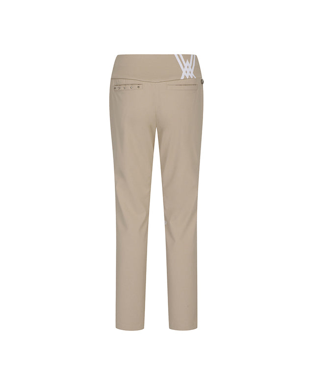 ANEW Golf Women Logo Band Point Long Pants featuring a straight fit and jacquard points, designed for comfort and style.